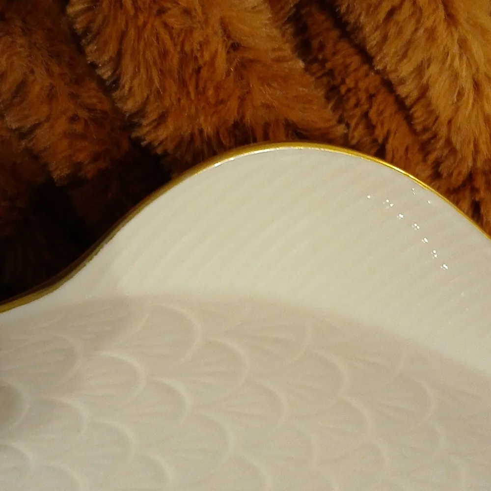 Lenox Cream Fish-Shaped Ceramic Decor Serving Dish Platter